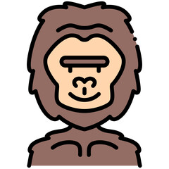 Bigfoot line color icon