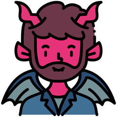 Devil line color icon