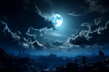Nocturnal enchantment full moon night in a mesmerizing transformation