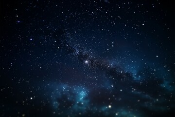 Fototapeta na wymiar Starry spectacle a low angle shot unveils the mesmerizing night sky