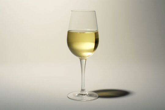 Isolated white wine. Generative AI