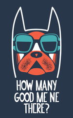 Batman Dog Mask T-Shirt Design