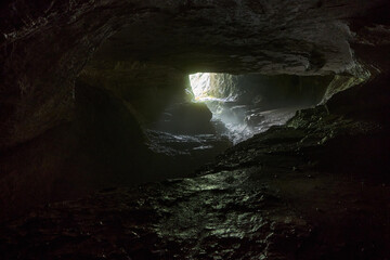 Cave in the limestone mountains
