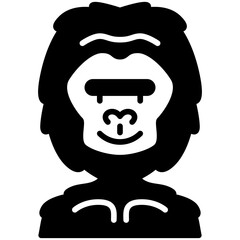 Bigfoot black fill icon