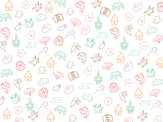 正月アイテムパターン　辰年