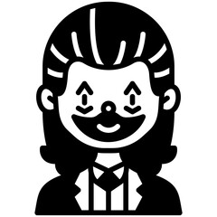 Joker black fill icon