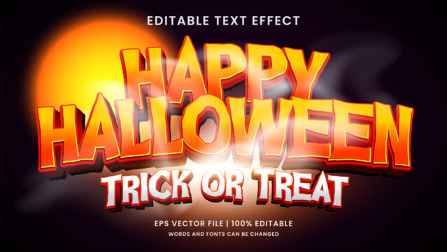 Happy Halloween 3D Editable Text Effect