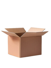 isolated, box on background , cardboard, packaging, carton, container, shipping, open, brown, storage, parcel, white, object, delivery, post, pack, cargo, mail, send, transportation