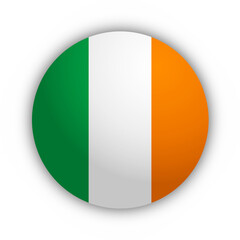Flaga Irlandii Przycisk - obrazy, fototapety, plakaty