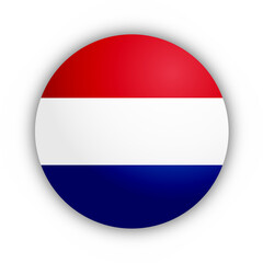 Flaga Holandii Przycisk - obrazy, fototapety, plakaty