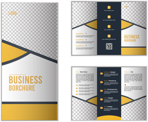 modern trifold business brochure template