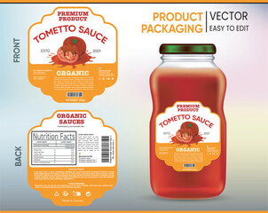 Tometto Sauce Label, Sauce label, Chilli pack, Sauce bottle mockup, Sauce design, Ketchup  Packaging, hot sauces, bottle vector, vector design free download, free label design, packaging, Jar vector