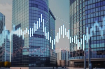 Investing estate concept with digital chart