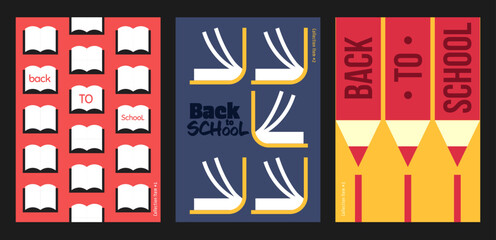 Back to School Poster Set - colorful designs compatible with A3 and A4 sizes
