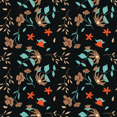 Floral pattern in seamless style.