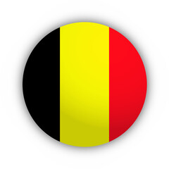 Flaga Belgi Przycisk - obrazy, fototapety, plakaty