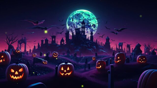 halloween background with pumpkins