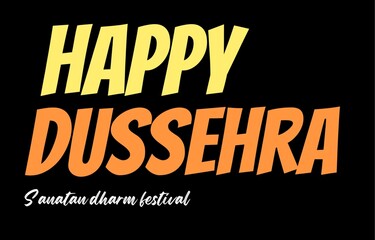 Happy dussehra indian festival celebration illustration, vector design.