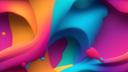 3d colorful background. 3d colorful vibrant background 114. generative ai