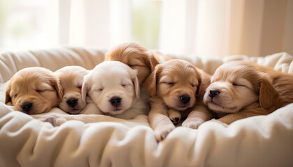 Cute Puppies Sleeping
