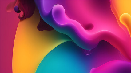 3d colorful background. 3d colorful vibrant background 22. generative ai
