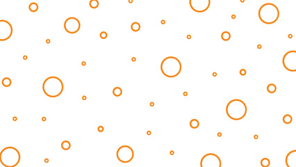 White background with orange circles