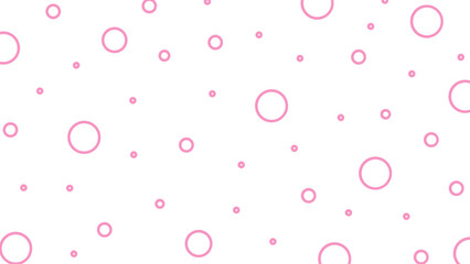 White background with pink circles