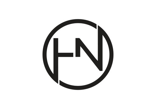 Initial monogram letter HN logo Design vector Template. HN Letter Logo Design. 
