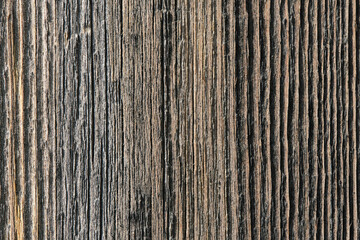 Fototapeta premium Wooden texture old faded board in macro photo.