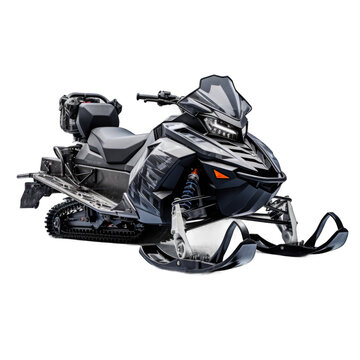 Snowmobile isolated on transparent background