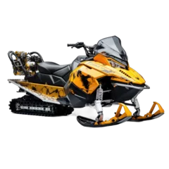 Fotobehang Snowmobile isolated on transparent background © Olezhan