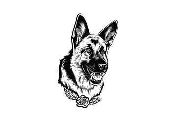 German Shepherd Excellence: Detailed Vector Art for Dog Aficionados