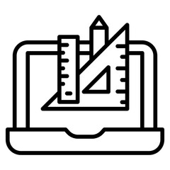 Outline Laptop   Tools icon