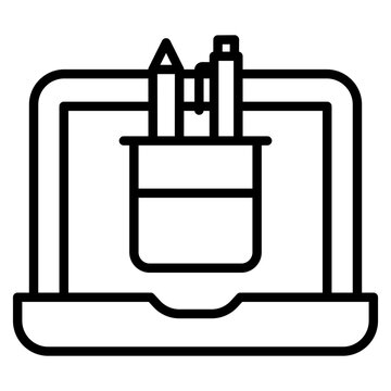 recommend clip art: Outline Laptop   Tools icon