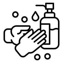 Outline Hand sanitizer icon