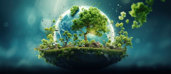 Earth Day s foundation is rooted in environmental consciousness and celebrates ecologic concepts - obrazy, fototapety, plakaty