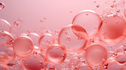soap bubbles on pink background. - obrazy, fototapety, plakaty