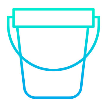 recommend clip art: Outline gradient Bucket icon