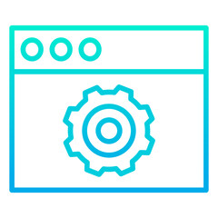 Outline gradient Web Development icon