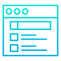 Obraz premium Outline gradient wireframe icon