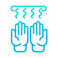 Outline gradient Hand Dryer icon