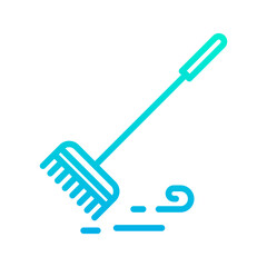 Outline gradient Floor Cleaning Brush icon