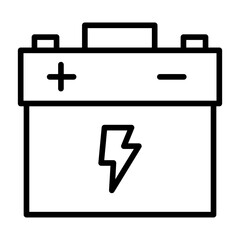 Outline Car Battery icon