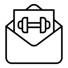 Outline Gym Message icon