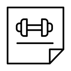 Outline Gym Sticky icon