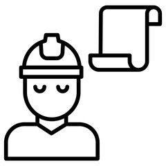 Outline Construction Engineering Plan icon