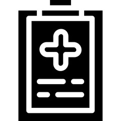 Medical history simple black line icon