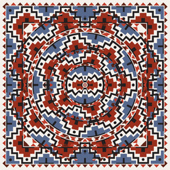 blue red white soft abstract colorful Hijab Square Scarf Design with ornaments and geometric shapes classic and modern Pattern silk neck scarf duvet cover carpet rug design texture vector