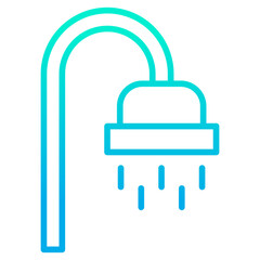 Outline gradient Shower icon