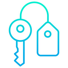 Outline gradient Key icon